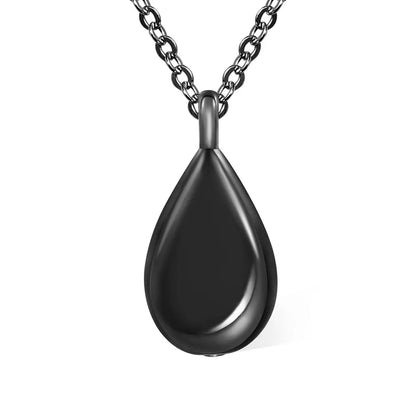 Engraved Teardrop Urn Necklace