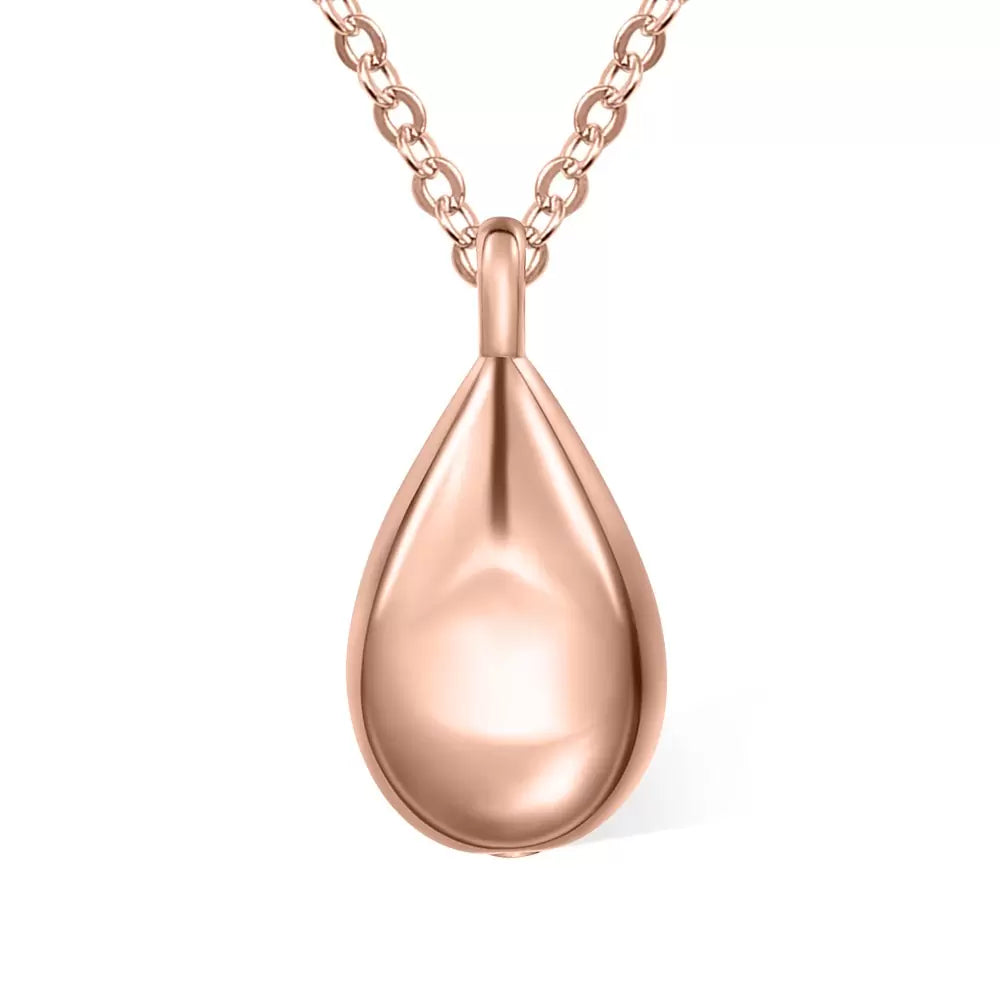 Engraved Teardrop Urn Necklace