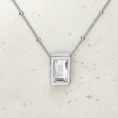 Engraved Mini Crystal Urn Necklace