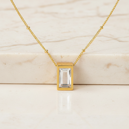 Engraved Mini Crystal Urn Necklace