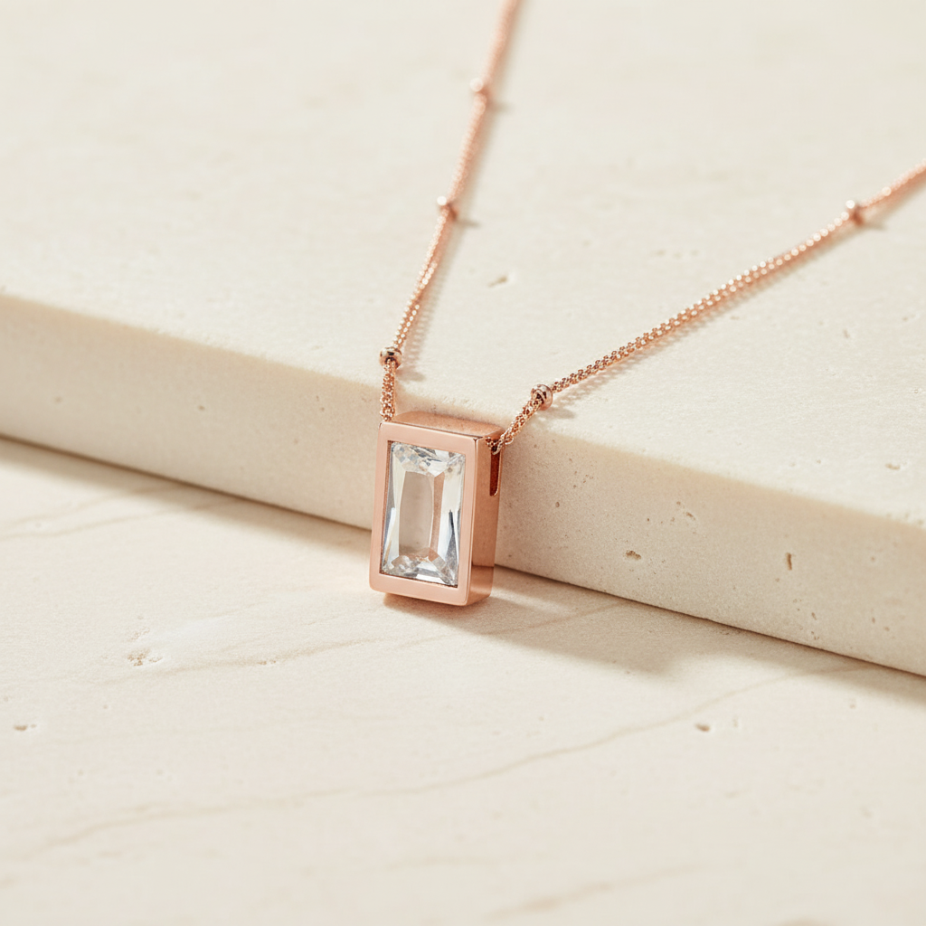 Engraved Mini Crystal Urn Necklace