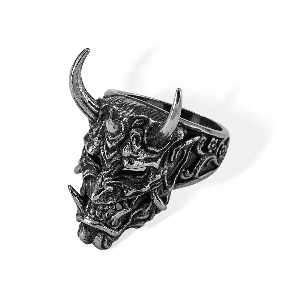 Gothic Demon Mask Ring