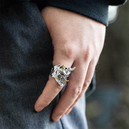 Gothic Demon Mask Ring