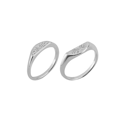 Sun and Moon Matching Rings