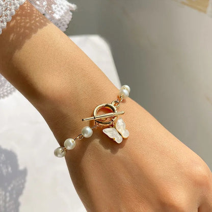 Shell Butterfly Golden Bracelet