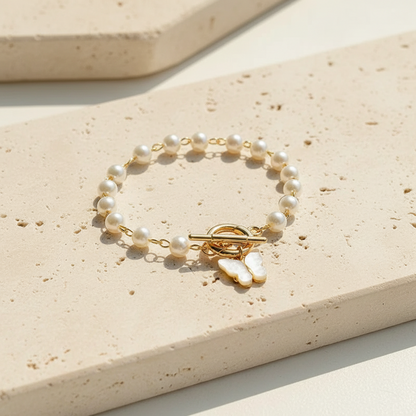 Shell Butterfly Golden Bracelet