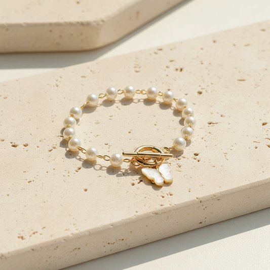 Shell Butterfly Golden Bracelet