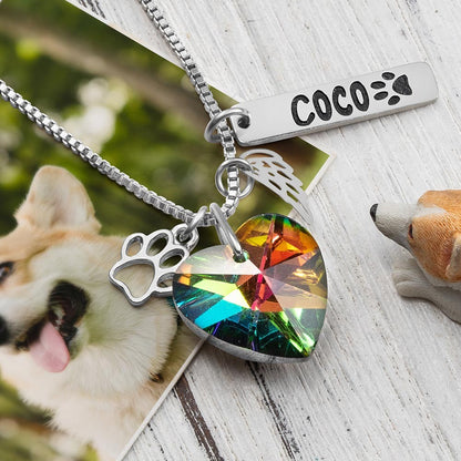 Custom Pet Loss Crystal Necklace