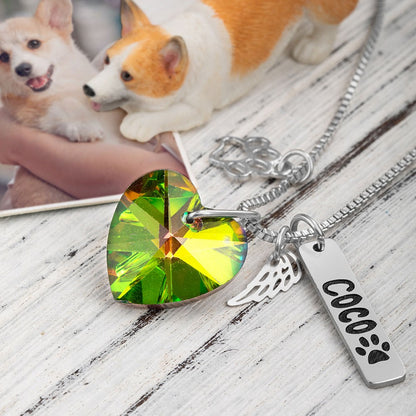 Custom Pet Loss Crystal Necklace