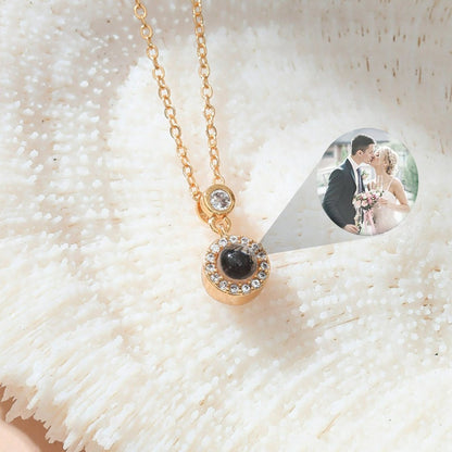 Custom Dainty Photo Projection Necklace