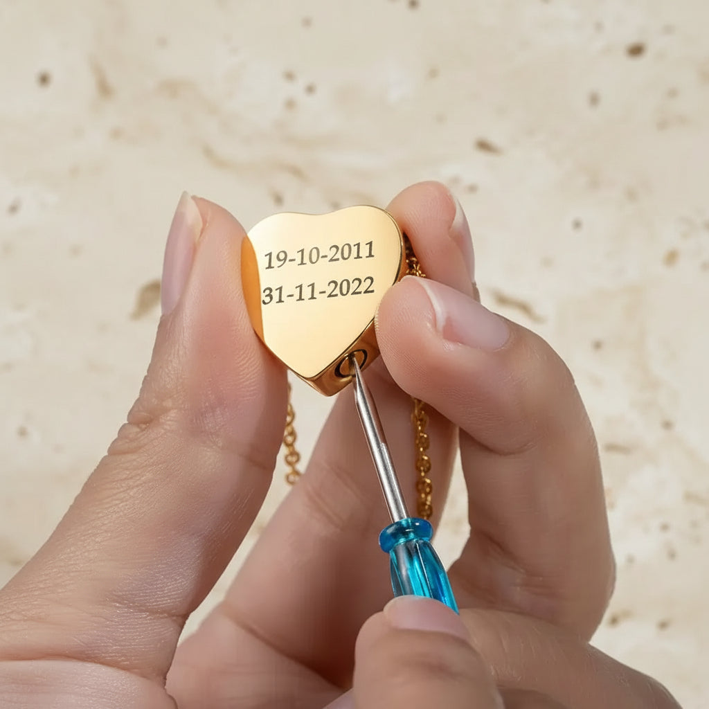 Heart Pet Portrait Urn Necklace