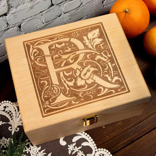 Personalized Beech Wood Jewelry Box