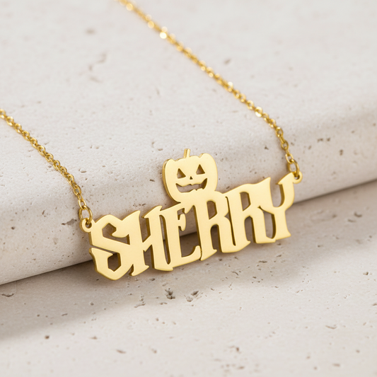 Custom Gothic Name Necklace