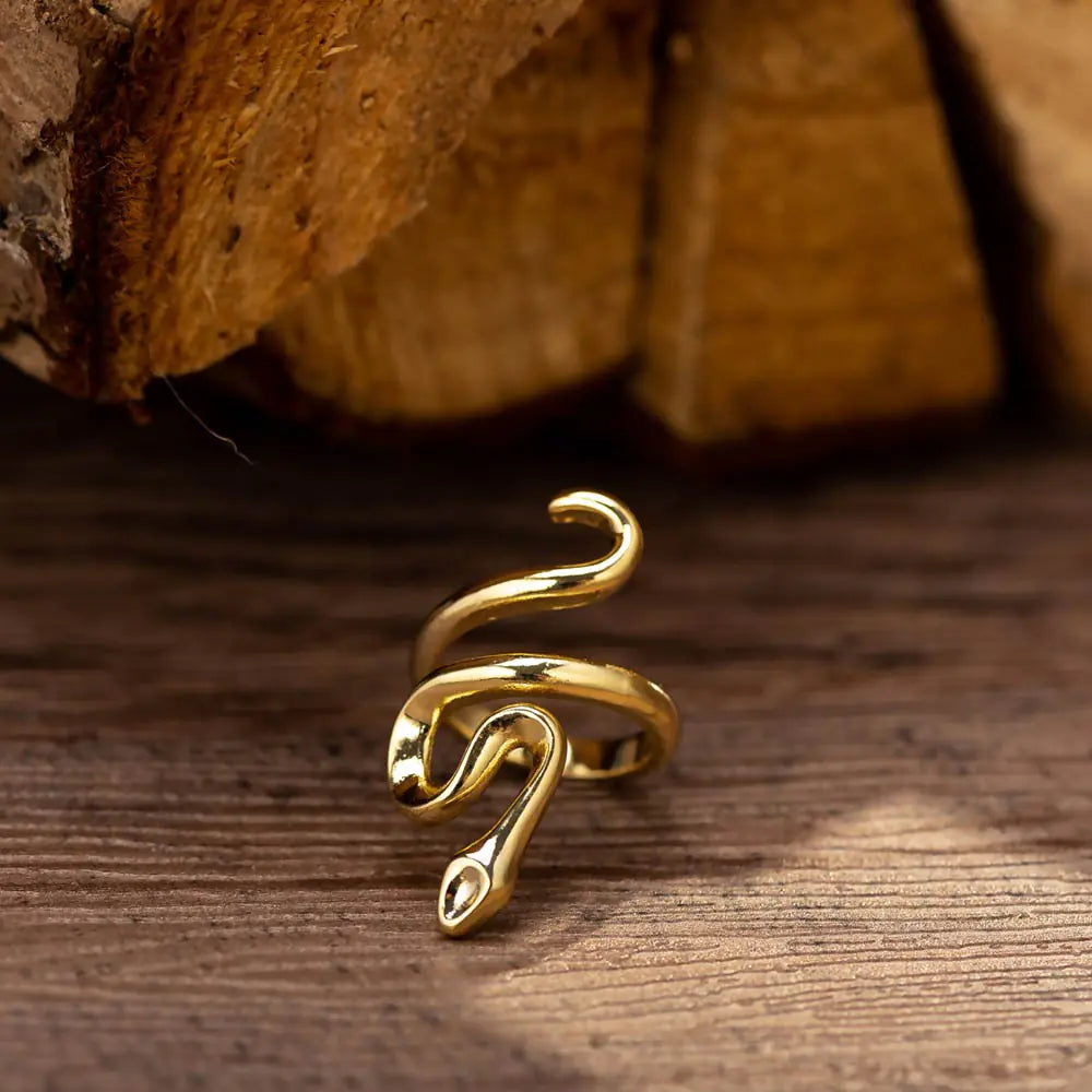 Golden Snake Open Ring