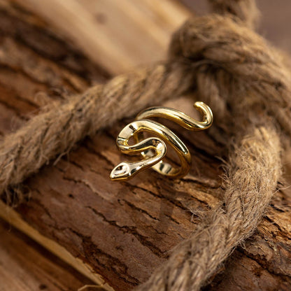 Golden Snake Open Ring