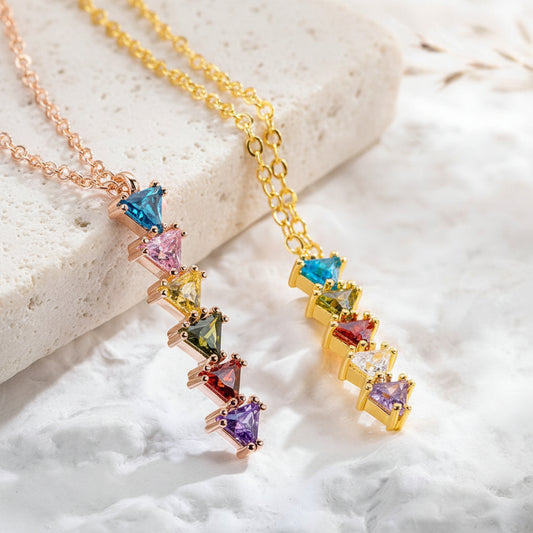 Custom Family Birthstones Necklace