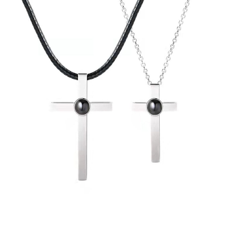 Personalized Cross Projection Necklace