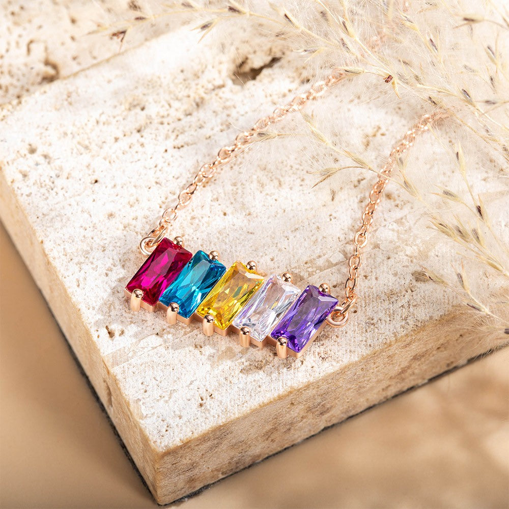 Dainty Combined Birthstone Necklace