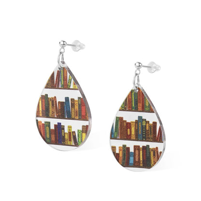 Bookish Acrylic Dangle Earrings