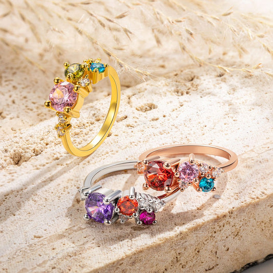 Dainty Multi-Birthstone Ring