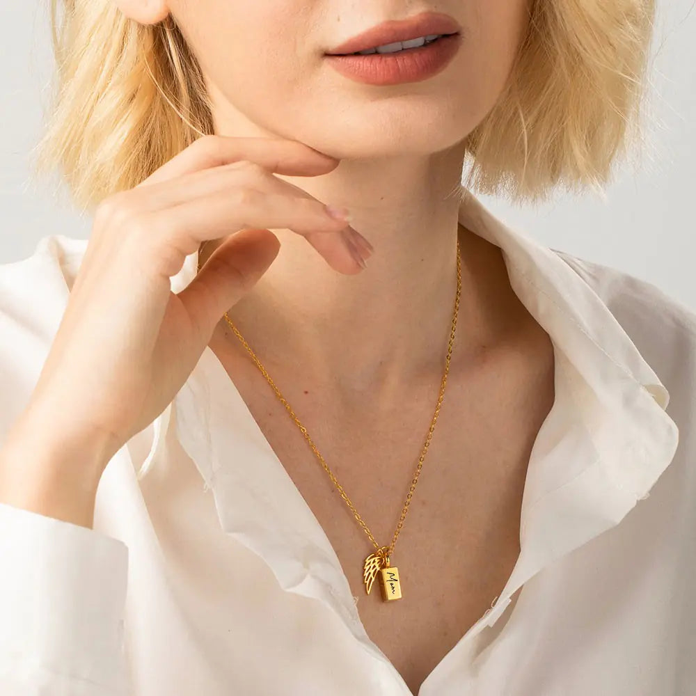 Engraved Mini Charm Urn Necklace