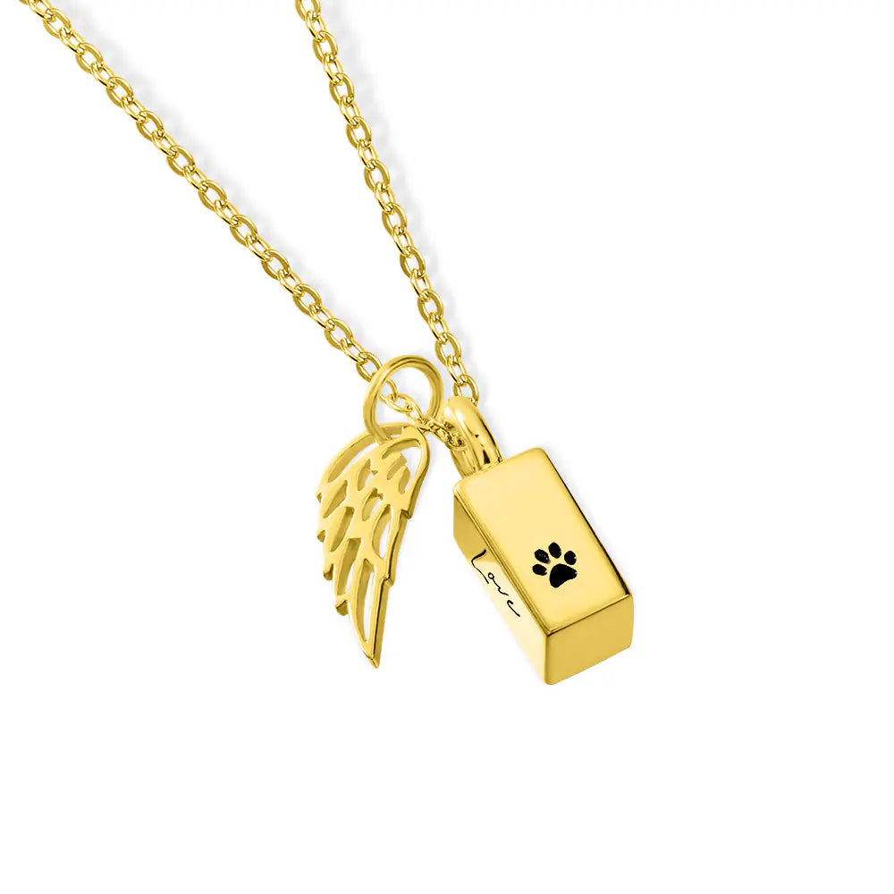 Engraved Mini Charm Urn Necklace