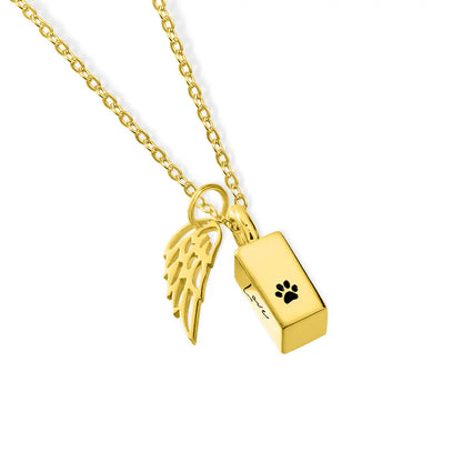 Engraved Mini Charm Urn Necklace