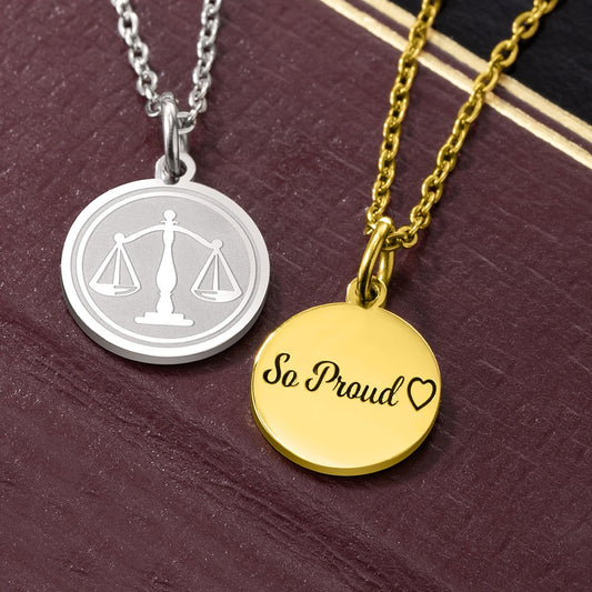 Personalized Justice Engraved Necklace