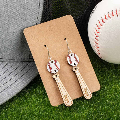 Personalized Name Baseball Earrings