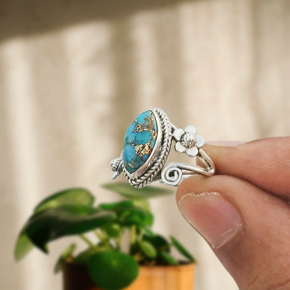 Nature Inspired Turquoise Ring