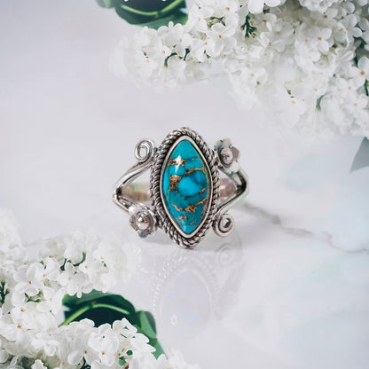 Nature Inspired Turquoise Ring