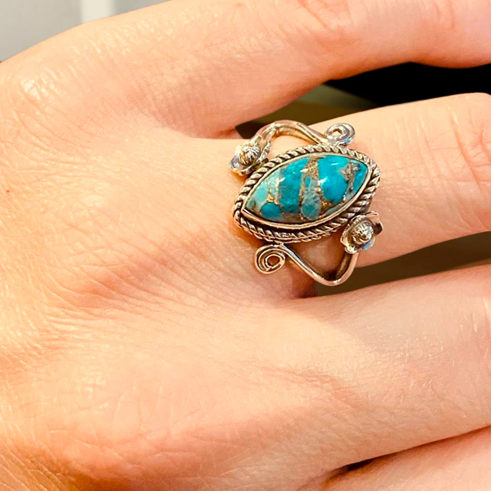 Nature Inspired Turquoise Ring