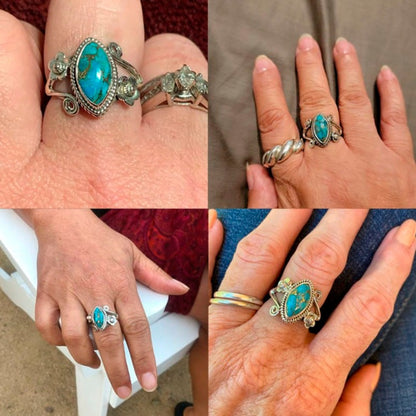 Nature Inspired Turquoise Ring