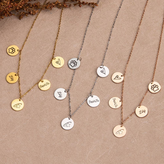 Custom Engraved Charm Necklace