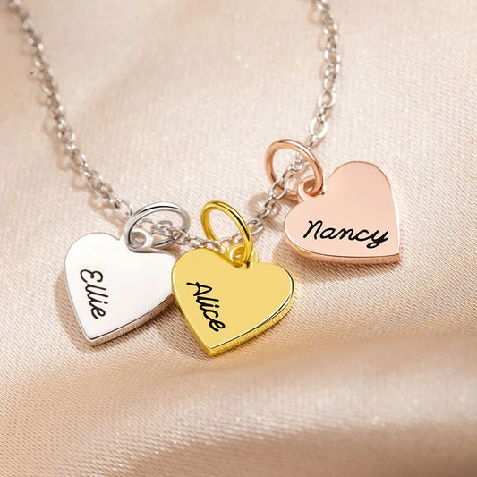 Custom Combined Names Charm Necklace