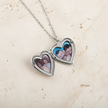 Personalized Butterfly Heart Locket Necklace