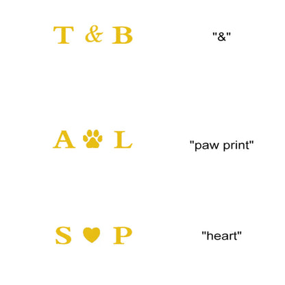 Custom Initial Wedding Ring Bearer Pouch for Dog