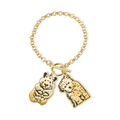 Custom Engraved Pet Portrait Bracelet