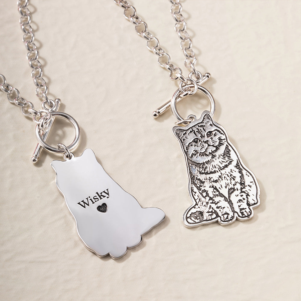 Custom Engraved Pet Portrait Bracelet