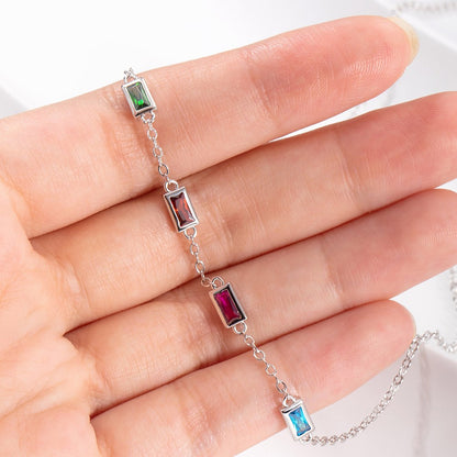 Dainty Combined Birthstone Necklace