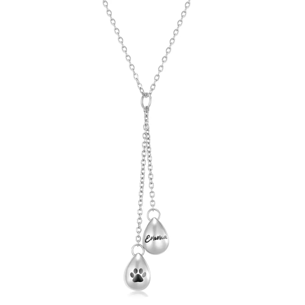 Double Teardrop Urn Necklace