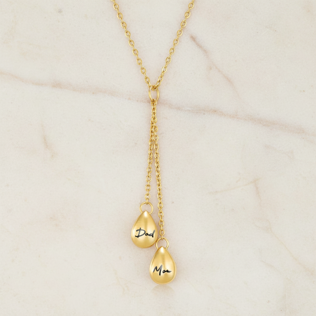 Double Teardrop Urn Necklace