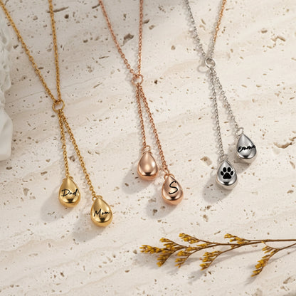 Double Teardrop Urn Necklace