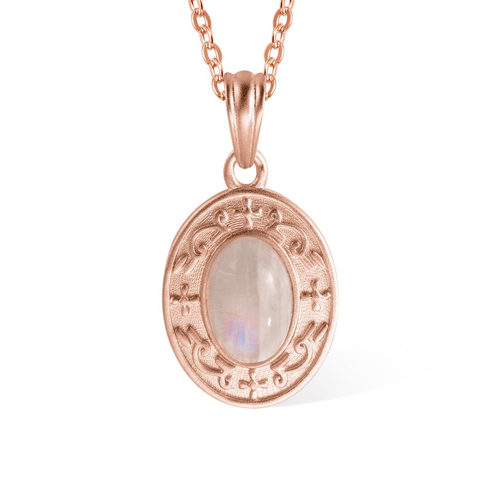 Custom Engraved Moonstone Necklace