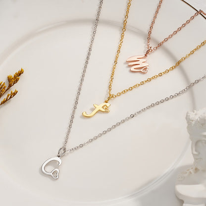 Personalized Initial Necklace with Heart