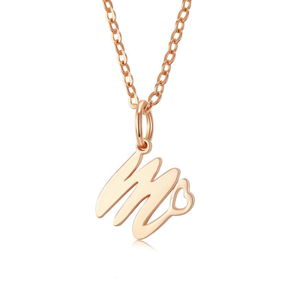 Personalized Initial Necklace with Heart