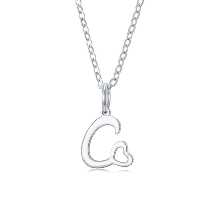 Personalized Initial Necklace with Heart