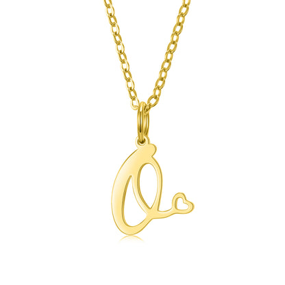 Personalized Initial Necklace with Heart