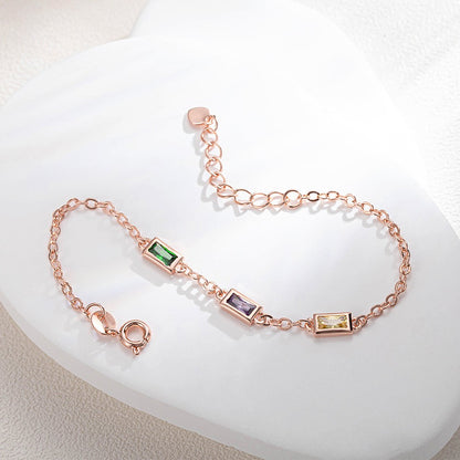 Dainty Combined Birthstone Bracelet