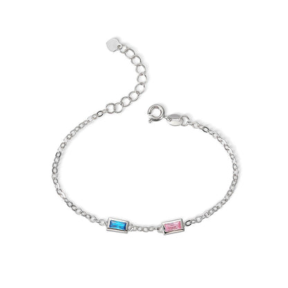 Dainty Combined Birthstone Bracelet